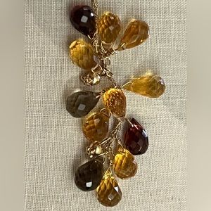 Estate vintage 585( 14 k yellow gold) with 12 faceted stones.